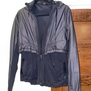 Lulu Lemon black jacket with removable cover! Size 12 black. It’s all black.